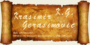 Krasimir Gerasimović vizit kartica